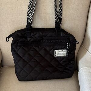 Kavu Black Quilted Tote Work Bag